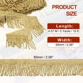 thumbnail image 2 of Gold Fringe Trim, 5 Yards x 65mm Fringe Trim Curtain Tassel Fringe Trim Fabric Trims Sewing for Curtain Sofa Clothes DIY Decoration, 2 of 6