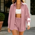 thumbnail image 2 of Bixock Maternity Pants,Womens Over The Belly Pants,Women's Maternity Clothing Two-piece Loose Striped Off Shoulder Shirt Top Shorts Set, 2 of 7