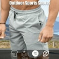 thumbnail image 4 of Pantalones cortos deportivos para hombre con cordón elástico en la cintura bolsillos laterales transpirables de secado rápido, 4 of 7