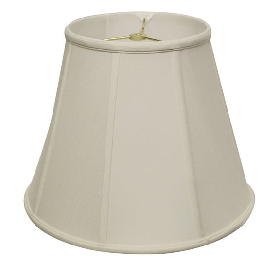 18" White Linen Lampshade - Hardback Empire Style with Washer Fitter