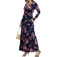 thumbnail image 5 of Aiyino Women's Maxi Dresses Long Sleeve Casual Long Dresses Loose with Pockets, 5 of 7