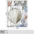 thumbnail image 2 of Shell Seal Baech Marine Invertebrates Starfish Board Pattern Flannel Fleece Throw Blanket Novelty Decorations Air Conditioning Blankets for Couch Sofa Living Room Camping 60"x80", 2 of 6