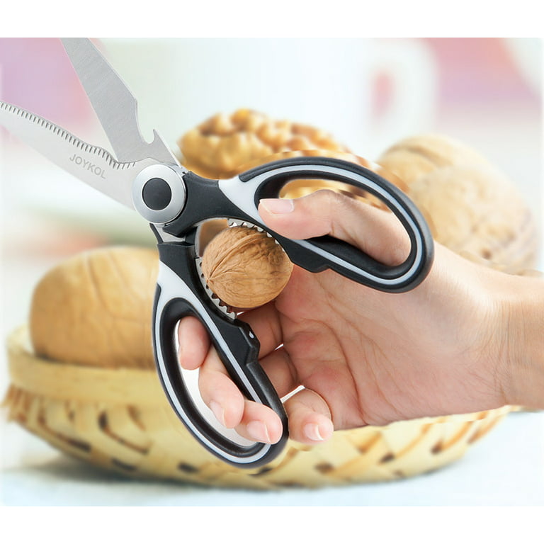 Ultra Sharp Poultry Scissors Split Apart Stainless Steel Meat Scissors - Game Shears Spring Loaded Ergonomic Handles - All Purpose Kitchen Shear