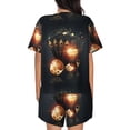 thumbnail image 3 of Kdxio Creative Poker Print Pajamas Sets for Women Short-Sleeved Pjs with Lounge Shorts Two Piece Sleepwear S-4XL, 3 of 8