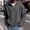 Dark Gray, variant on Waffle Knit Zip Up Hoodie Men's Casual Solid Color Zipper Top Urban Textured Casual Outer Blouses Coffee L