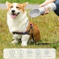 thumbnail image 4 of Dispensador de agua para mascotas al aire libre, botella portátil para PC, alimentador de vasos, suministros de viaje, jarra de almacenamiento Universal, accesorios para bebidas, gris AweSitey  PT000621-04B, 4 of 7