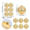 thumbnail image 3 of Christmas Tree Decorations, 6Pcs Gold Candy Sprinkle Christmas Balls with Colorful Embellished Pattern, Shatterproof Glitter Ornament Set for Holiday Tree and Party Décor 2025 Collection, 3 of 6