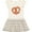 Natural with Stripes, variant on Inktastic Heart-shaped Pretzel Girls Toddler Dress
