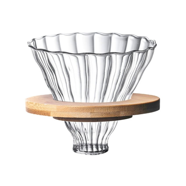 tamizeot Verre à Goût Exceptionnel Verseur Filtre Entonnoir Ensemble de Cafetière Polyvalent pour la Maison Difficile à Bloquer