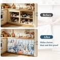 thumbnail image 4 of Pumpkin Starfish Sink Skirt 11"Wx13"L,Dustproof Under Sink Curtain with Self Adhesive Tape,Blue Thanksgiving Coastal Autumn Cabinet Curtain Cover for Bathroom Vanity,RV,Kitchen Cabinet Storage Shelf, 4 of 9