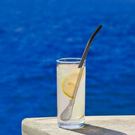 

Dual Purpose Straw Spoon Milk Tea Coffee Stirring Spoon Madai Tea Spoon Detachable Straw Filter Spoon