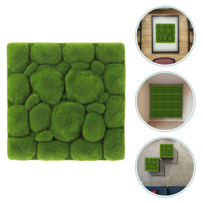 Simulated Moss Panel Backdrop Plant Decor Background Moss Wall Panel Fake  Moss Board 
