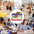 thumbnail image 6 of 2 Pack Flip Folders with Clear PVC Window Binder Pouches 3-Ring Binder Organizer for Office & Home Watercolor Rainbow Colors, 6 of 6