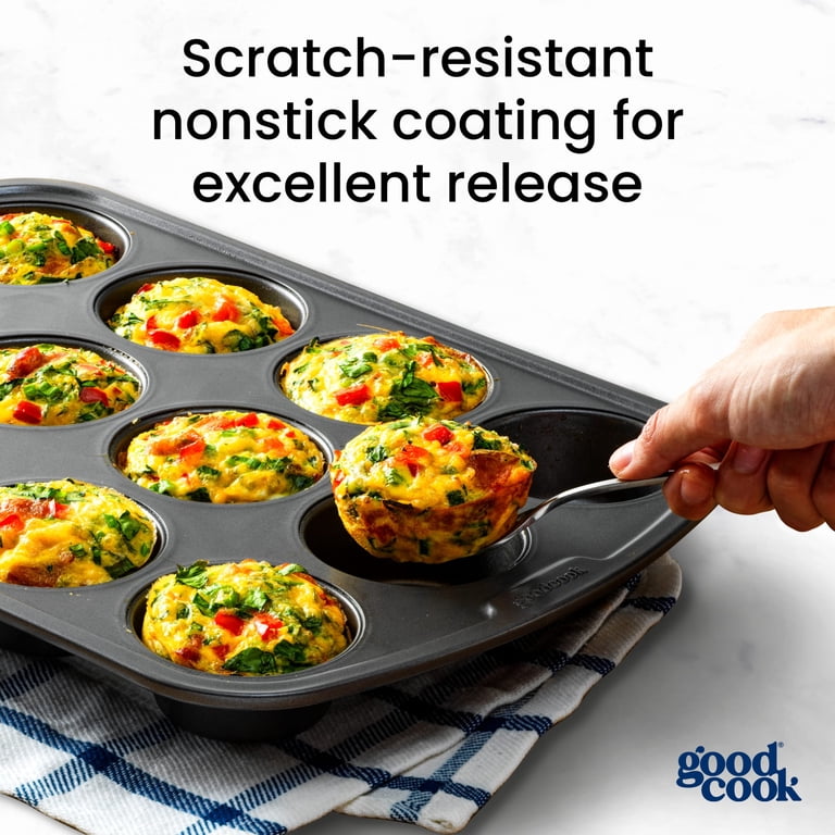 GoodCook Everyday 12-Cup Muffin Pan, Nonstick Steel photo 2