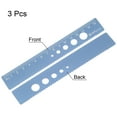 thumbnail image 3 of Uxcell Straight Ruler 15cm Metric Wave Edge with Hollow Circle Measuring Tool, Blue-Gray, 3 Pieces, 3 of 5