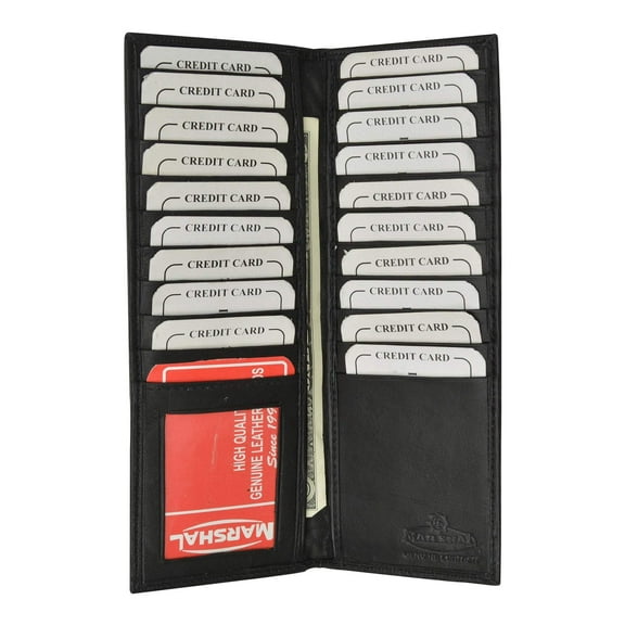 Slim Tall Genuine Leather Multi Credit Card ID Holder 528
