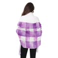 thumbnail image 4 of FORMRS Womens Scarf Winter Soft Long Big Warm Shawls Wrap Tassel Scarves, Purple and White Pattern, 4 of 9