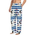 thumbnail image 2 of Uemuo Bulldog Friend Pattern Men's Wide Leg Palazzo Lounge Pants with Pockets Light Weight Loose Comfy Casual Pajama Pants-Large, 2 of 9