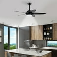 thumbnail image 4 of Topbuy 52" Ceiling Fan with Light and Remote Control Indoor Modern Ceiling Fan with Quiet Reversible ETL Motor Black, 4 of 10
