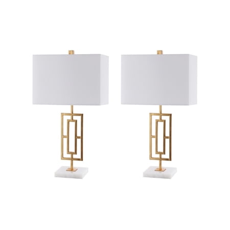 SAFAVIEH Yara Iron Glam Table Lamp, Gold Leaf, Set of 2