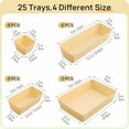 thumbnail image 2 of 25 PCS Plastic Drawer Organizers Set, 4-Size Versatile Bathroom and Vanity Drawer Organizer Trays, Storage Bins for Makeup, Bedroom, Kitchen Gadgets Utensils and Office Beige, 2 of 7