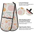 thumbnail image 2 of Yayeee Double Oven Mitt Kitchen Heat Resistant Baking 35" x7" Quilted Glove, Pink Easter Eggs, 2 of 6