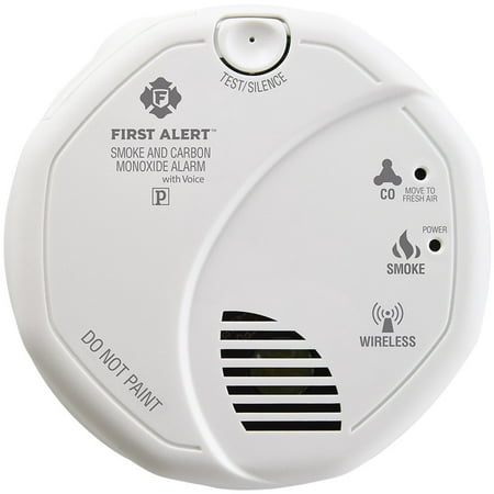 First Alert Wireless Interconnected Smoke & Carbon Monoxide Alarm With Voice & Location