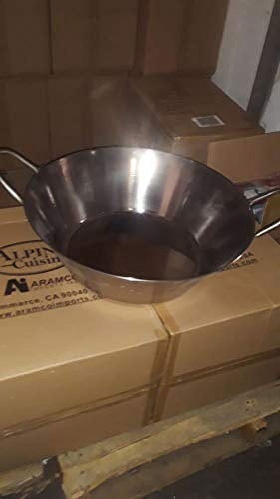 Cazo Grande Para Carnitas Large 21 Stainless Steel Heavy Duty Acero  Inoxidable Wok comal Fry 