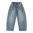 thumbnail image 3 of CONZONE Boys Baggy Jeans Wide Leg Casual Jeans for Child Y2K Elastic Waist Fall Streetwear Denim Pants with Pockets, 3 of 8