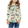 thumbnail image 2 of Zwiiyzr 3-14Y Girls Boys Long Sleeve Pullover Tops Fall Clothes Prints Shirts Cute Crewnecks Tops Dressy Casual Kids Sweatshirts Multicolor, 2 of 5