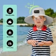 thumbnail image 3 of koolsoo Kids Sun Protection Hat with Solar Fan Multifunctional Adjustable Summer Travel Hat for Boys Girls Lightweight Light Gray, 3 of 8