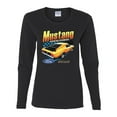 thumbnail image 2 of Wild Bobby Ford Yellow Mustang Horsepower Cars and Trucks Women Graphic Long Sleeve Tee, Black, Small, 2 of 6