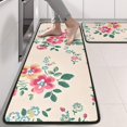 thumbnail image 2 of Kitchen Rugs Sets Of 2,Pioneer Flower Floral Print Pattern Anti Fatigue Kitchen Mat Rugs Non Slip Washable,Decorative Kitchen Floor Mats for Kitchen,Sink,Laundry,17"x47"+17"x47", 2 of 5