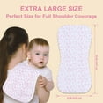 thumbnail image 6 of 12-Pack 2-in-1 Baby Bibs & Burp Cloths Set, 3-Layer Design, Large Size, Super Absorbent, 100% Organic Cotton, Soft & Comfortable, Pink Floral for Girls, 6 of 8