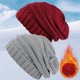 thumbnail image 2 of Gorro holgado de punto para hombre y mujer, gorro de lana de gran tamaño, cálido, de esquí, Unisex, 2 of 5
