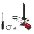 thumbnail image 1 of Adaptador PCIe RTL8922AE WiFi7 con Antena de 12 DB y Tarjeta de Red Inalámbrica Integrada, Triple Banda, 2,4 G/5 G/6 GHz, 6338 Mbps, BT5.4, 1 of 5