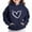 Navy, variant on JUSLIO Girls Sweatshirts Fall/Winter Solid Color Hooded Sweatshirt Fall/Winter Casual Long Sleeve Tops Sweatshirts Black(7 Years)