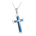 thumbnail image 2 of Men Necklace Corss Pendant Retro Individual Style Polished Alloy Club Party Neck Jewelry Valentines Day Fathers Day Gift for Men Husband Cross Jewelry, 2 of 8