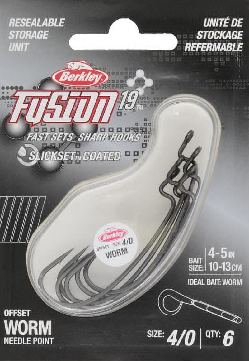 Berkley Fusion19 Offset Worm Hooks 4/0 6ks 