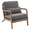 Gray, variant on paproos Accent Chair, Leisure Single Sofa with Wood Feet, Velvet Single Lounge Chair for Bedroom, Living Room, Modern Comfy Reading Chair