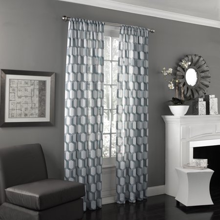 Eclipse Candice Uv Light Filtering Window Sheer Curtain Panel