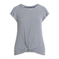 thumbnail image 5 of Time and Tru Women's and Women's Plus Twist Front Top with Flutter Sleeves, Sizes XS-3XL, 5 of 5