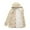 Beige, variant on Womens Fleece Lined Hooded Nylon Windbreaker Dual Reinforced Flap Pockets Opaque Six Color Durable Easy Care Loose Outdoor Casual Outerwear 1 Count S-XXXL True To Size Plus Size Friendly