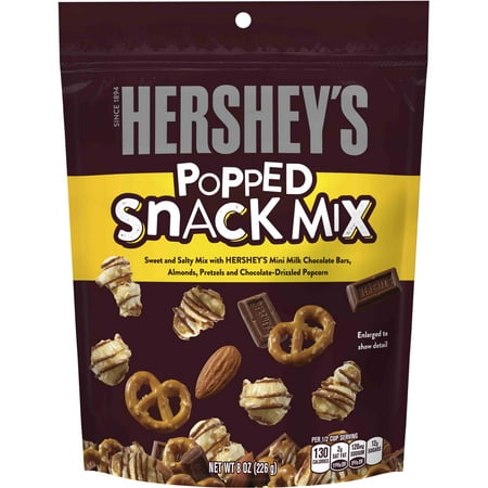 (2 Pack) Hershey's Popped Snack Mix, 8 oz