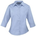 thumbnail image 1 of Premier Womens Poplin 3/4 Sleeve Blouse, 1 of 3