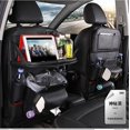 thumbnail image 3 of Car Seat Back Storage Organizer Bag Multifunction Small Table Storage Stowing Tidying Pocket Universal Leather Car Hanging Bag, 3 of 5