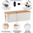 thumbnail image 3 of Caja organizadora de cables de madera de gran tamaño para ocultar cables eléctricos y de alimentación | Caja organizadora de cables [blanca], 3 of 5