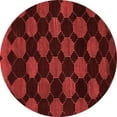 thumbnail image 1 of Ahgly Company Machine Washable Indoor Round Abstract Red Modern Area Rugs, 5' Round, 1 of 4