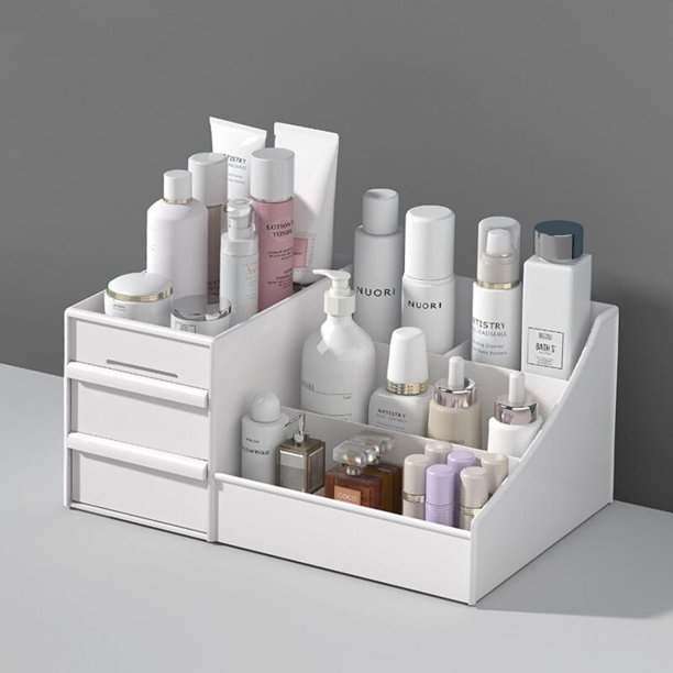 Cajones organizadores de maquillaje de escritorio, baúl de almacenamiento de cosméticos, organizador de escritorio de oficina, caja de almacenamiento de papelería de oficina, organizador de maquillaje