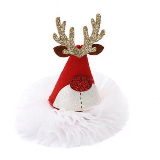 Paquete de 2-6 horquillas navideñas Yuyangstore bonitas para el pelo tocados horquillas de felpa con lentejuelas peinado 2 piezas